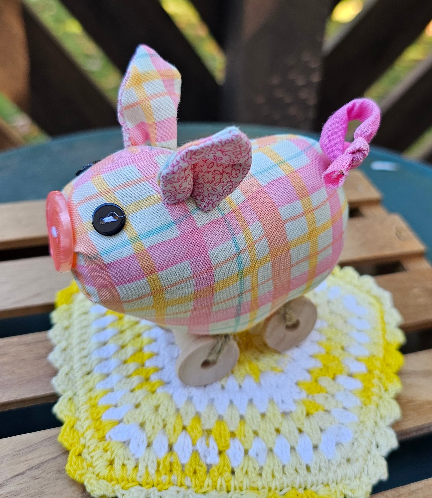 Plaid PIggy Spoolie