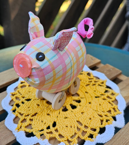 Plaid PIggy Spoolie