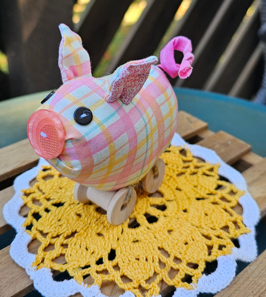 Plaid PIggy Spoolie